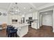 Modern kitchen with granite island and stainless steel appliances at 380 Aruba Cir # 203, Bradenton, FL 34209