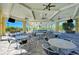 Outdoor patio with tables, chairs, and scenic views at 380 Aruba Cir # 203, Bradenton, FL 34209