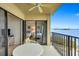 Balcony with serene water view, perfect for relaxation, complete with a seating area and furniture at 6322 Palma Del Mar S Blvd # 209, St Petersburg, FL 33715