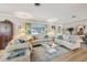Bright living room with comfy sofas, large windows, and hardwood floors at 6388 21St N Ave, St Petersburg, FL 33710