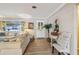 Living room with stained glass windows and hardwood floors at 6388 21St N Ave, St Petersburg, FL 33710