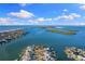 Breathtaking aerial view of waterfront community at 843 Harbor Is, Clearwater Beach, FL 33767
