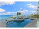 Inviting pool and spa with waterfront views at 843 Harbor Is, Clearwater Beach, FL 33767