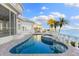 Resort-style pool and spa overlooking the water at 843 Harbor Is, Clearwater Beach, FL 33767