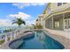 Stunning pool and spa with waterfront access at 843 Harbor Is, Clearwater Beach, FL 33767