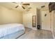 Bedroom with double door closet and ceiling fan at 10832 Sage Canyon Dr, Riverview, FL 33578