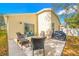 Spacious patio with seating area and grill at 11310 Palm Island Ave, Riverview, FL 33569