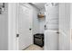 Laundry room with washer, dryer, and extra storage at 11310 Palm Island Ave, Riverview, FL 33569