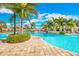 Inviting pool area with palm trees and surrounding landscape at 11310 Palm Island Ave, Riverview, FL 33569