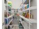 Well-organized pantry with wire shelving, perfect for storage at 13008 Weatherstone Dr, Spring Hill, FL 34609