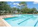 Community pool with multiple access points and ample lounge space at 13008 Weatherstone Dr, Spring Hill, FL 34609