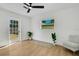 Bright bedroom with french doors leading to the patio at 1320 Dixie S Ln, St Petersburg, FL 33707