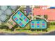 Aerial view of community tennis and pickleball courts at 16051 Golden Lakes Dr, Wimauma, FL 33598