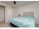 Bedroom with starfish bedding and closet at 214 85Th St, Holmes Beach, FL 34217