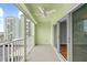 Private balcony with sliding doors and city views at 400 64Th Ave # 502, St Pete Beach, FL 33706