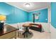 Small breakfast nook with teal walls at 4334 3Rd N Ave, St Petersburg, FL 33713