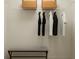 Well-organized closet with shelves, hanging rods, and bench at 4511 S Manhattan Ave # 19, Tampa, FL 33611