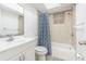 Clean bathroom with white vanity and shower/tub at 4715 Christa Ct # 334, Tampa, FL 33614