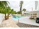 Inviting pool area with patio furniture and a spacious deck at 5816 Woodrow Wilson Ne Blvd, St Petersburg, FL 33703