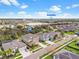 A captivating aerial view displays the neighborhood, complete with nearby amenities such as swimming pools and lakes at 6307 Brevada Ln, Apollo Beach, FL 33572