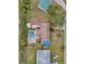 Aerial view showing house, pool, and detached shed at 6327 5Th Street E Cir, Bradenton, FL 34203