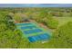 Aerial view of community tennis courts at 9144 Highland Ridge Way, Tampa, FL 33647