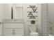 Simple bathroom with white vanity and shower/tub combo at 9189 Bonita Mar Dr, Parrish, FL 34219