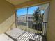 Private balcony overlooking a courtyard at 9521 Grovedale Cir # 201, Riverview, FL 33578