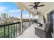 Spacious balcony with city views and comfortable seating at 1002 S Harbour Island Blvd # 1502, Tampa, FL 33602