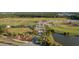 Aerial view of sports complex with baseball and soccer fields at 12482 Wild Berry Trl, Odessa, FL 33556