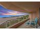 Balcony with stunning sunset ocean views at 1310 Gulf Blvd # 4-G, Clearwater, FL 33767