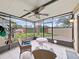 Relaxing screened porch overlooking backyard at 13804 Mill Cove Cir, Tampa, FL 33618