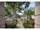 Landscaped walkway leading to the front entrance at 16809 Woburn Ln, Lutz, FL 33549