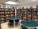 Community library with numerous bookshelves and seating at 2217 Sequoia Dr, Clearwater, FL 33763