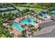 Aerial view of resort-style pool, tennis, and basketball courts at 2721 Tarragona Way, Wesley Chapel, FL 33543