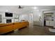 Bright living room with a fireplace and built-in bar at 3006 Mockingbird Ct, Clearwater, FL 33762