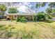 Spacious backyard with screened patio and mature trees at 3230 San Bernadino St, Clearwater, FL 33759