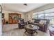 Bright living room featuring leather furniture and wood floors at 3230 San Bernadino St, Clearwater, FL 33759