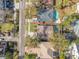 Aerial view showing the home's location and backyard pool at 3815 W San Juan St, Tampa, FL 33629