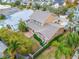 Aerial view showing house, backyard, and neighborhood at 402 Islebay Dr, Apollo Beach, FL 33572