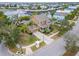 Aerial view of house and surrounding neighborhood at 402 Islebay Dr, Apollo Beach, FL 33572