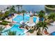 Aerial view of Mira Bay's resort-style pool and surrounding amenities at 402 Islebay Dr, Apollo Beach, FL 33572
