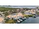 Aerial view of waterfront property with boat slips and community at 4208 Harbor House Dr, Tampa, FL 33615