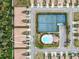 Aerial view showing property location within a community with a pool and tennis courts at 430 Cedar Falls Dr, Apollo Beach, FL 33572