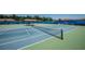 Tennis and pickleball courts with blue surface at 430 Cedar Falls Dr, Apollo Beach, FL 33572