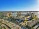 Aerial view of a waterfront community with multiple buildings at 4650 Cove Cir # 509, St Petersburg, FL 33708