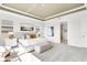 Spacious main bedroom features tray ceiling, neutral palette, and lots of natural light at 5214 Lake Venice Dr, Wimauma, FL 33598