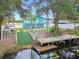 Charming backyard with a dock and canal access at 6416 Finance Ave, Weeki Wachee, FL 34607