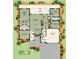 One-story house floor plan with 3 bedrooms, 2 baths, Gathering room, kitchen, and 2-car garage at 9032 Evelyn Rd, Englewood, FL 34224