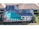 Aerial view of home showcasing pool and screened enclosure at 10929 Brooksnest Ct, Lithia, FL 33547